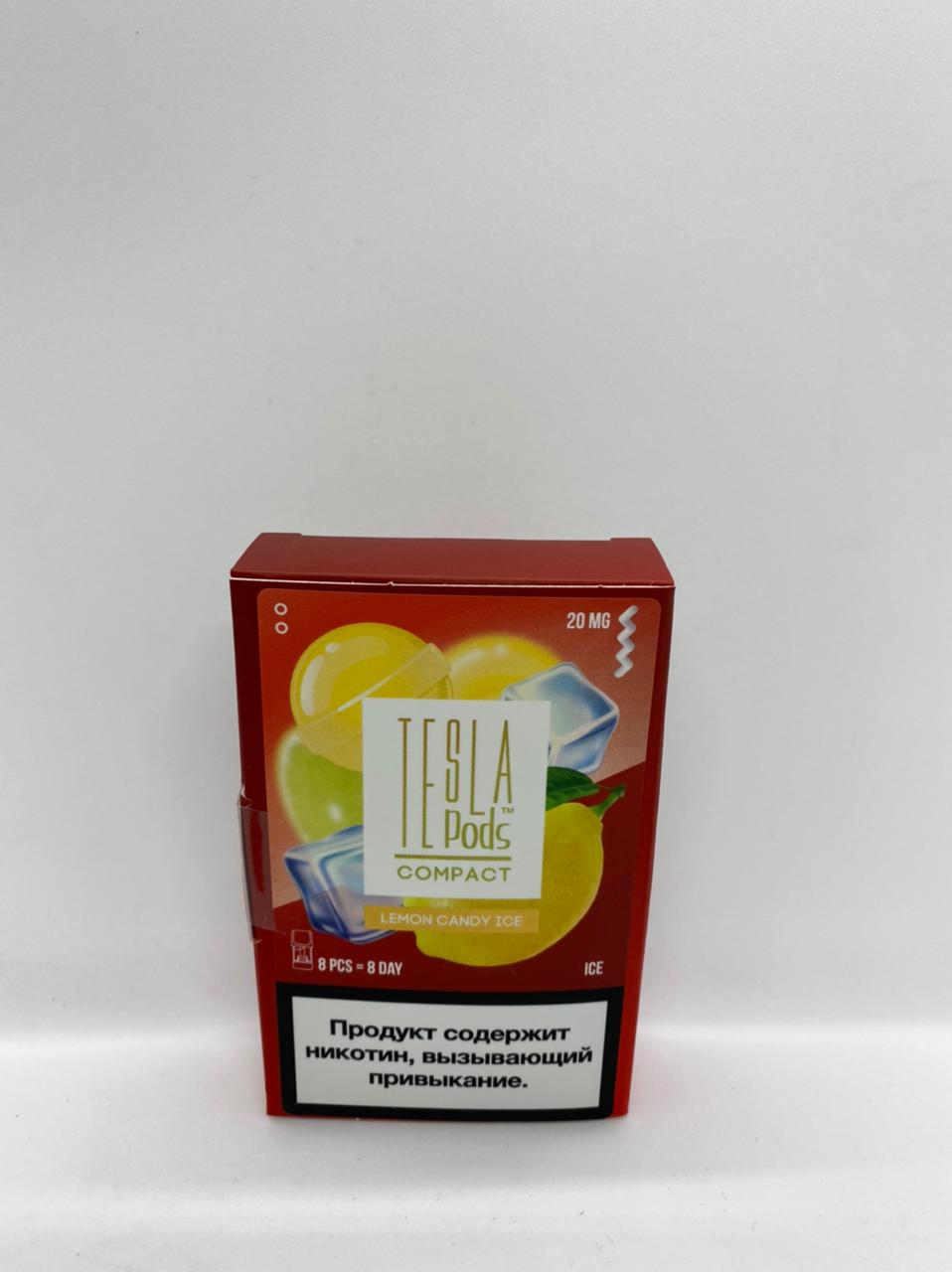Набор TESLA pods Картридж Lemon candy ice 2% (8 картриджей) compact для Logic с доставкой по Москве и России